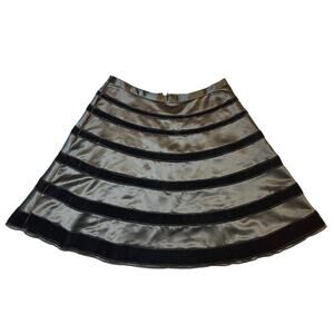 Behnaz Sarafpour for Target Skirt Black Velvet Black Stripe Size Small